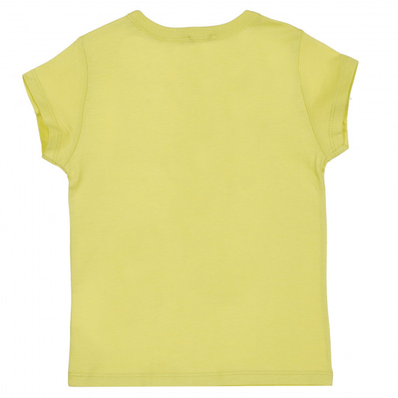Tricou din bumbac cu imprimeu inimă pentru bebeluși, verde deschis Benetton 225643 4