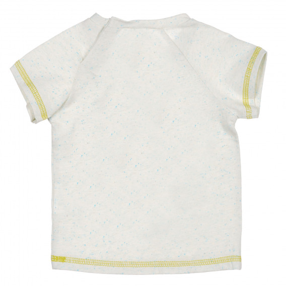 Tricou din bumbac cu imprimeu figural pentru bebeluși, alb Benetton 225674 4