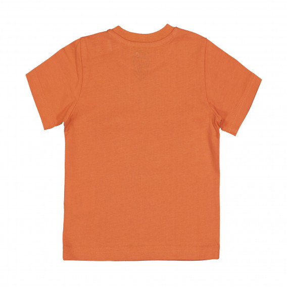 Bluză din bumbac cu mâneci scurte pentru băieței, portocaliu Chicco 226425 3