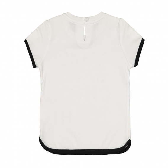 Tricou alb din bumbac cu imprimeu floral pentru fetițe Chicco 226449 3