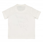 Bluză de bumbac pentru băieței, albă Benetton 226589 3