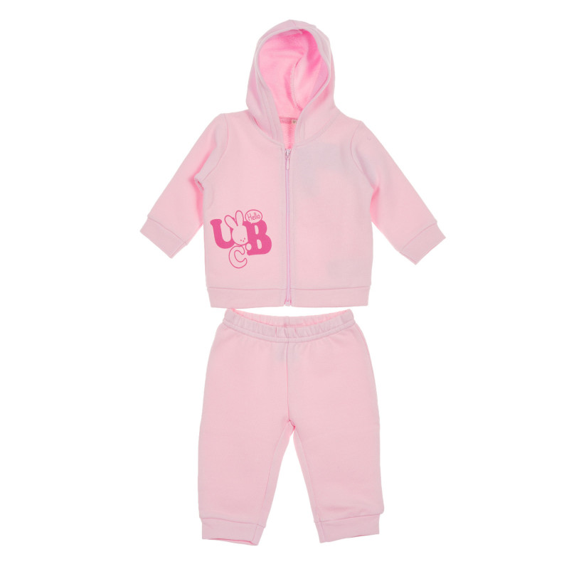 Set de hanorac din bumbac și pantaloni pentru bebeluși, roz  226849