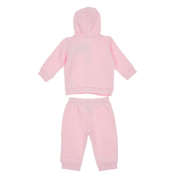 Set de hanorac din bumbac și pantaloni pentru bebeluși, roz Benetton 226851 3