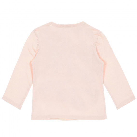 Bluză cu mâneci lungi și imprimeu grafic, roz Benetton 226923 4