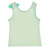 Bluză din bumbac cu panglică, pentru bebeluși, verde deschis Benetton 227036 4