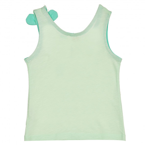 Bluză din bumbac cu panglică, pentru bebeluși, verde deschis Benetton 227036 4