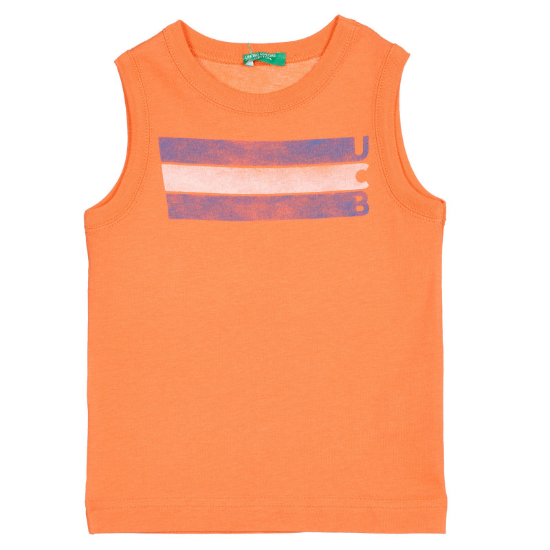 Bluză din bumbac cu imprimeu pentru bebeluși, portocaliu  227073