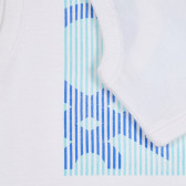 Tricou din bumbac cu sigla mărcii - alb Benetton 227139 3