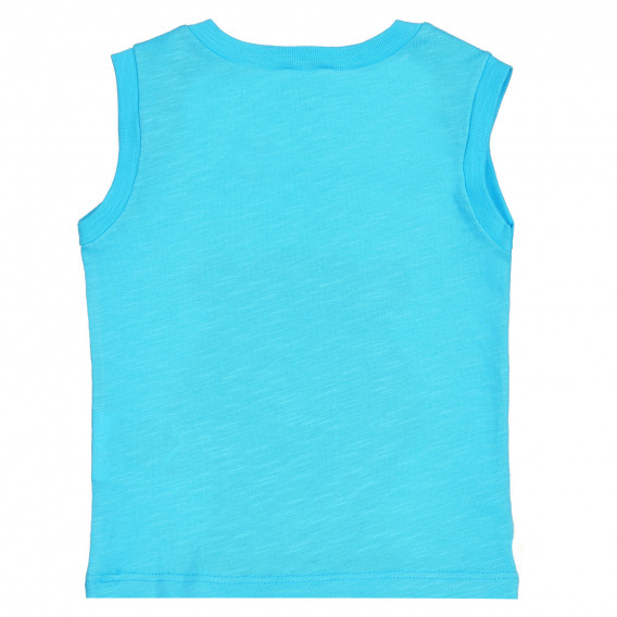 Bluză din bumbac cu imprimeu hipopotam pentru bebeluși, albastru Benetton 227152 4