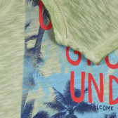 Bluză din bumbac cu imprimeu grafic pentru bebeluși, culoare verde Benetton 227238 3