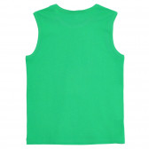 Tricou de bumbac cu sigla mărcii, verde Benetton 227375 4