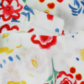 Tricou de bumbac cu imprimeu floral, alb Benetton 227410 3