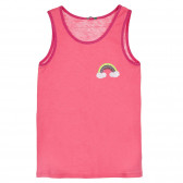 Bluză din bumbac cu paiete, roz Benetton 227412 