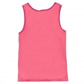 Bluză din bumbac cu paiete, roz Benetton 227415 4