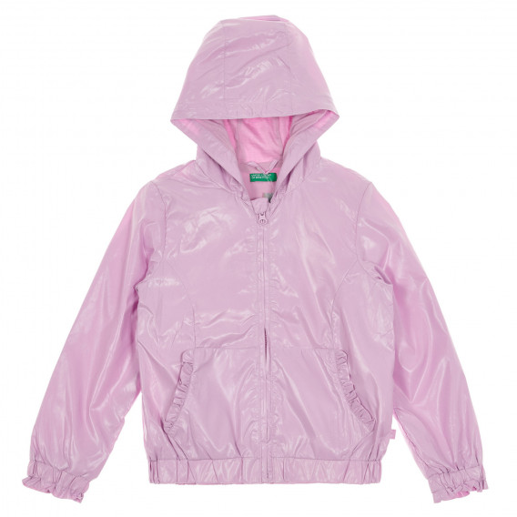 Jachetă cu bucle, roz Benetton 227544 