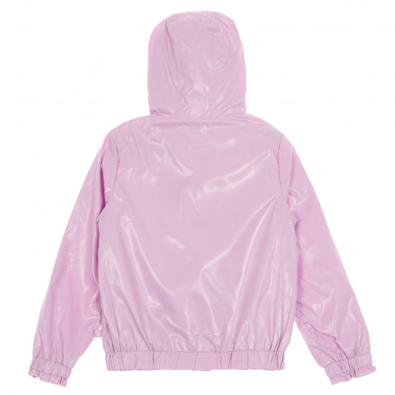 Jachetă cu bucle, roz Benetton 227547 4