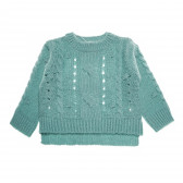 Pulover tricotat pentru fete, verde Chicco 227722 
