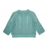 Pulover tricotat pentru fete, verde Chicco 227723 4
