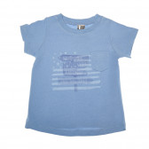 Bluză din bumbac pentru băieței, albastră Tape a l'oeil 227738 