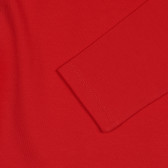 Bluză din bumbac cu guler polo, roșie Benetton 227851 3