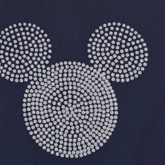 Bluza din bumbac cu imprimeu Mickey Mouse, pentru băieței, albastru inchis Benetton 227862 2