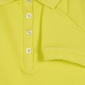 Bluză din bumbac cu mâneci scurte și guler, galben Benetton 227871 3