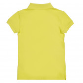Bluză din bumbac cu mâneci scurte și guler, galben Benetton 227872 4