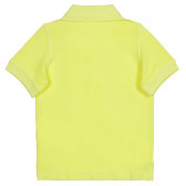 Tricou din bumbac cu mâneci scurte și guler, în galben Benetton 227988 4