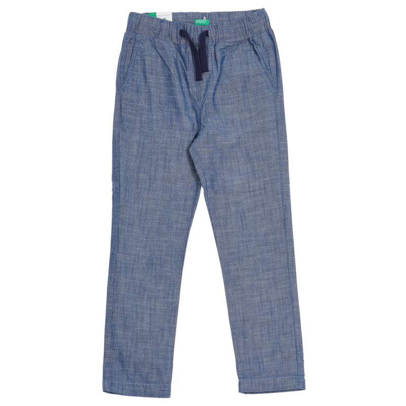 Pantaloni eleganți din bumbac pentru sport, albaștri  228053