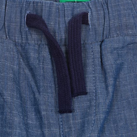 Pantaloni eleganți din bumbac pentru sport, albaștri Benetton 228054 2