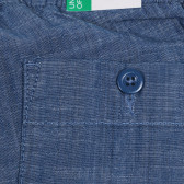 Pantaloni eleganți din bumbac pentru sport, albaștri Benetton 228055 3