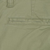 Pantaloni de bumbac, de culoare verde Benetton 228075 3