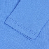 Bluză din bumbac cu imprimeu brocart, albastru Benetton 228175 3