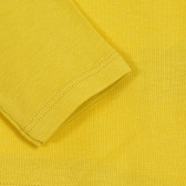 Bluză din bumbac cu brocart pentru bebeluși, galbenă Benetton 228179 3