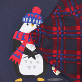 Pijamale de bumbac cu imprimeu pinguin, multicolore Benetton 228298 3