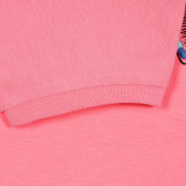 Bluză din bumbac cu mâneci scurte și imprimeu, în roz Benetton 228352 3