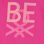 Hanorac cu sigla mărcii pentru bebeluși, roz Benetton 228491 2