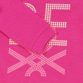 Hanorac cu sigla mărcii pentru bebeluși, roz Benetton 228492 3