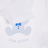 Tricou din bumbac cu imprimeu iepuraș pentru bebeluși, alb Benetton 228590 3