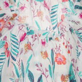 Bluză din bumbac cu mâneci scurte largi și imprimeu floral, alb Benetton 228612 2