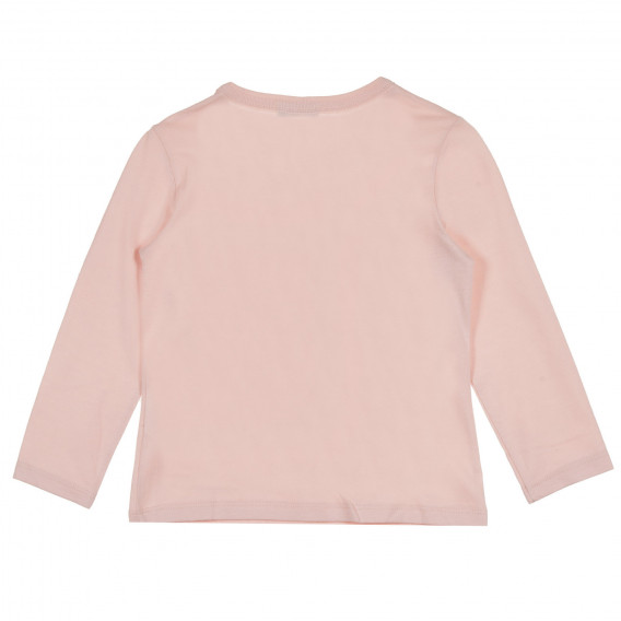 Bluza din bumbac cu accente florale pentru un bebeluși, roz Benetton 228682 4