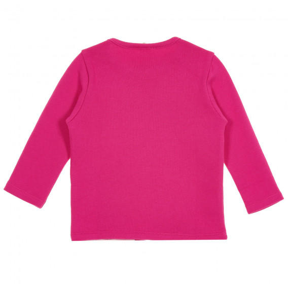 Bluză cu imprimeu și inscripție pentru bebeluși, roz închis Benetton 228756 4