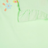 Bluză din bumbac cu broderii și bucle pentru bebeluși, verde Benetton 228826 2