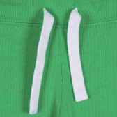Pantaloni din bumbac cu sigla mărcii, de culoare verde Benetton 228929 2