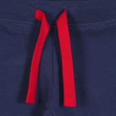 Pantaloni din bumbac cu sigla mărcii, albastru închis Benetton 228937 2