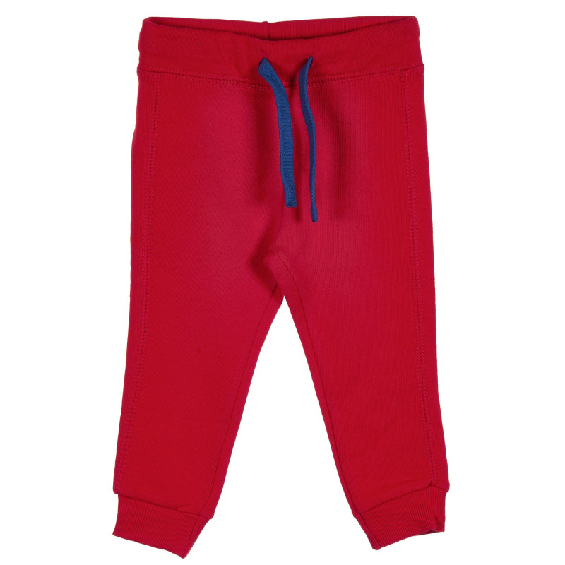 Pantaloni de bumbac cu sigla mărcii, roșii  228940