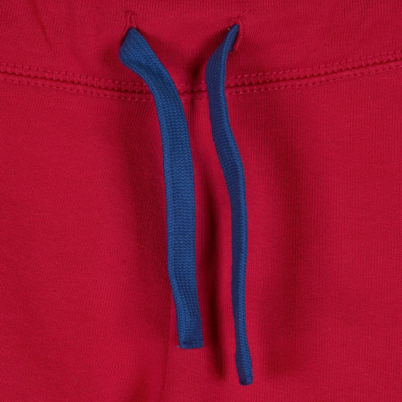 Pantaloni de bumbac cu sigla mărcii, roșii Benetton 228941 2
