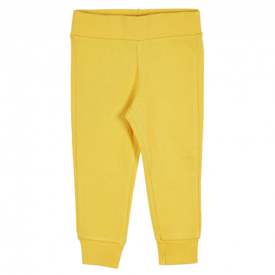Pantaloni sport din bumbac pentru bebeluși, galbeni Benetton 228952 