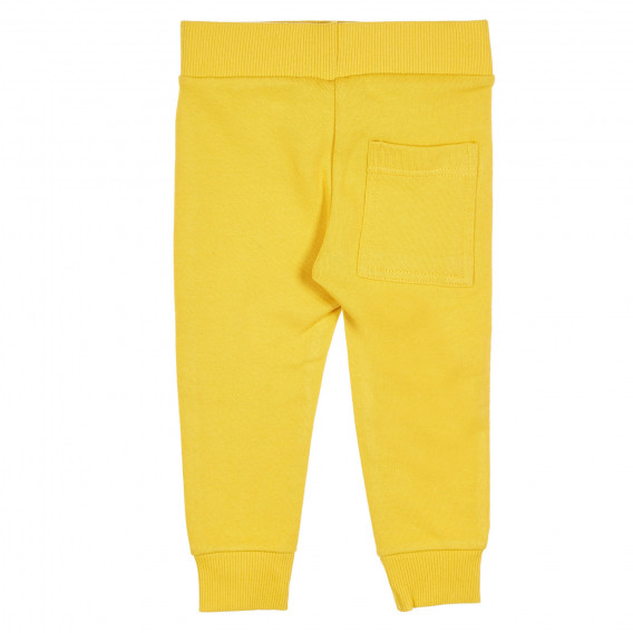 Pantaloni sport din bumbac pentru bebeluși, galbeni Benetton 228955 4