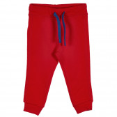 Pantaloni din bumbac cu sigla mărcii pentru bebeluși, roșu Benetton 228956 
